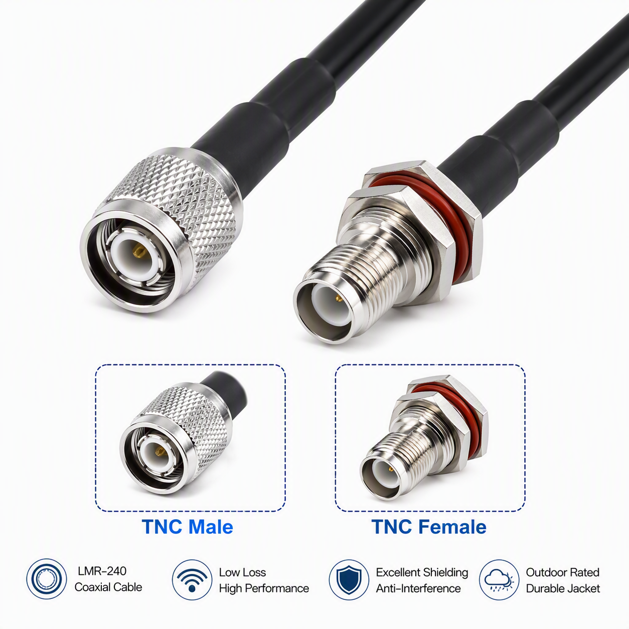 NAVAIS LMR-240 GNSS Jack-Up Cable Assembly